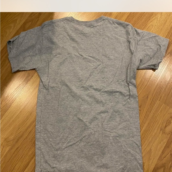 Champion Heather Gray Tee with Teal Logo - Picture 2 of 3